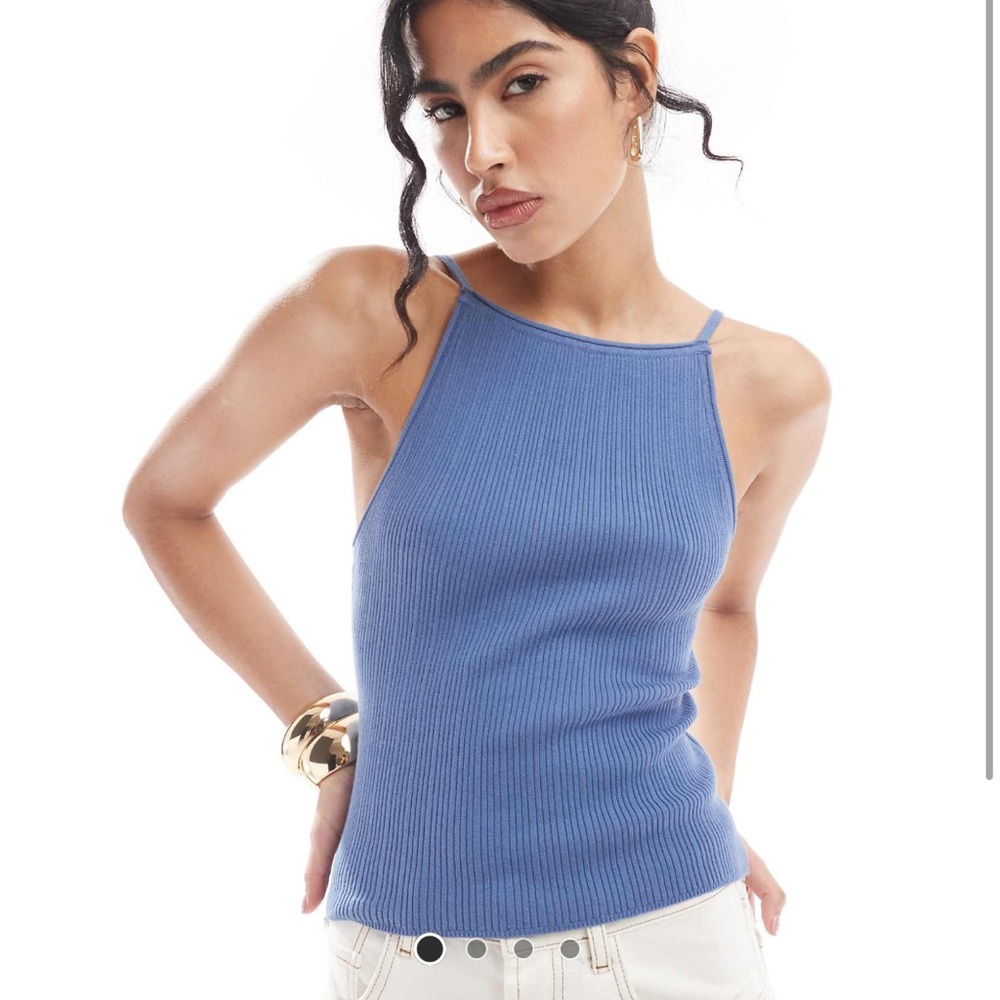 NWOT Rolled Edge strappy back cami top